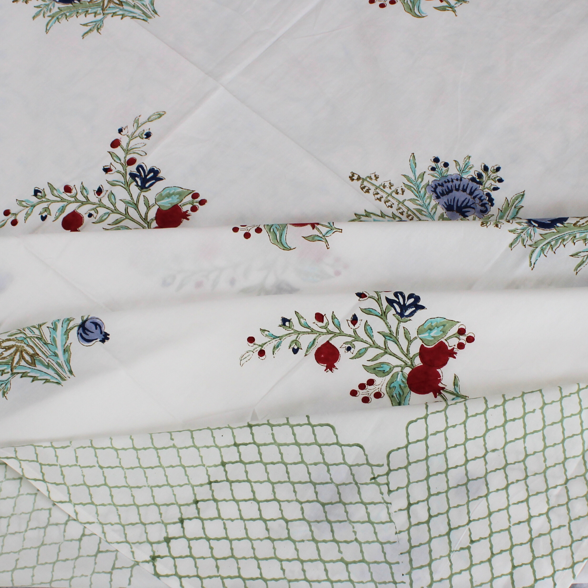 Colors Of The Garden Handblock Bedsheet