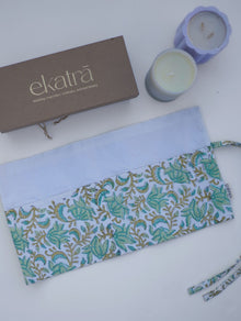Roll Up Case - Green Floral