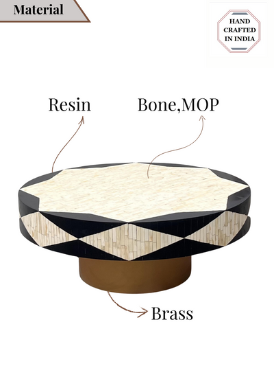Philly Inlay Round Coffee Table -Eliza
