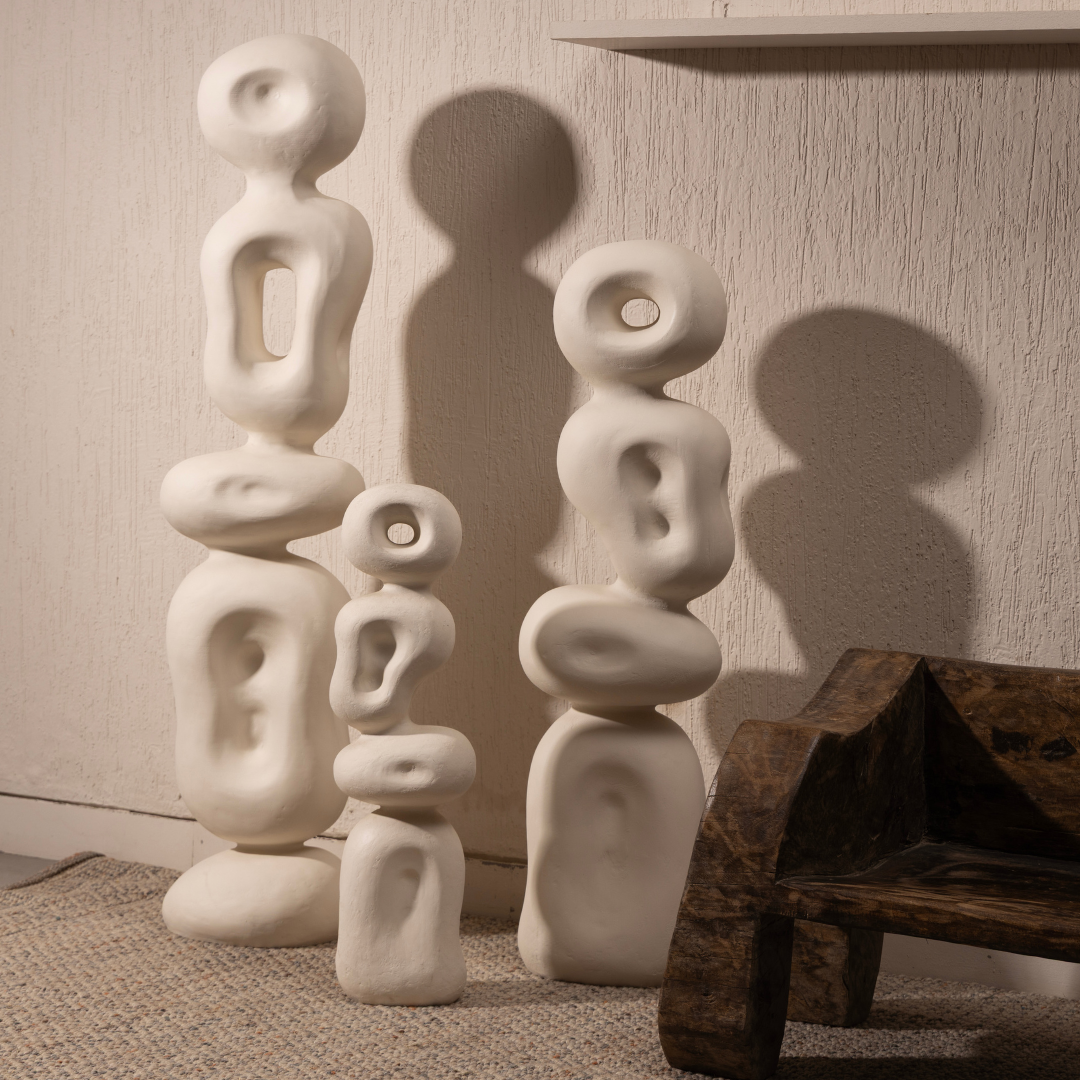 Grande Ren Organic Sculpture - White