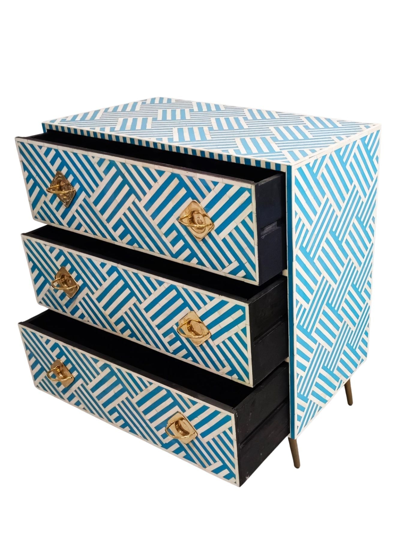 Inlay Chest of Drawers - Chevron