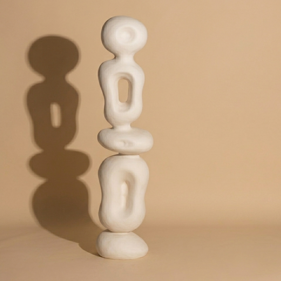 Grande Ren Organic Sculpture - White