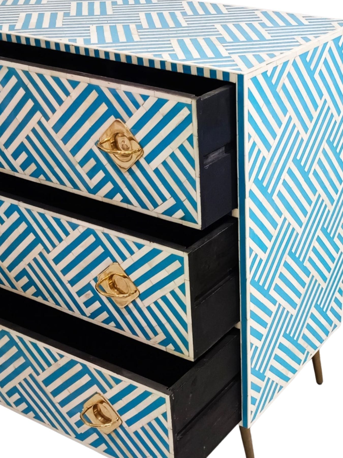 Inlay Chest of Drawers - Chevron