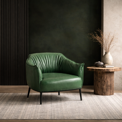 Almeda Accent Chair Green | Modern Lounge Chair Olive Green
