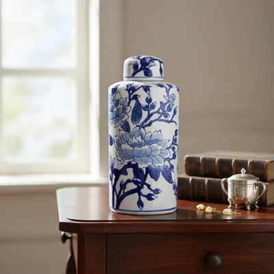 Magnolia Jar - Blue/White