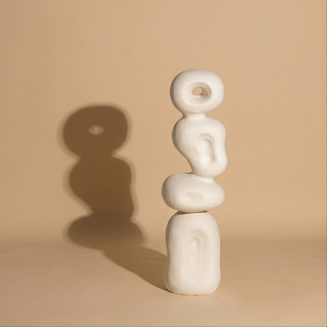 Grande Ren Organic Sculpture - White