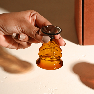 Muun Gift Box - Kalash Oil Lamp + Short Glass Bell