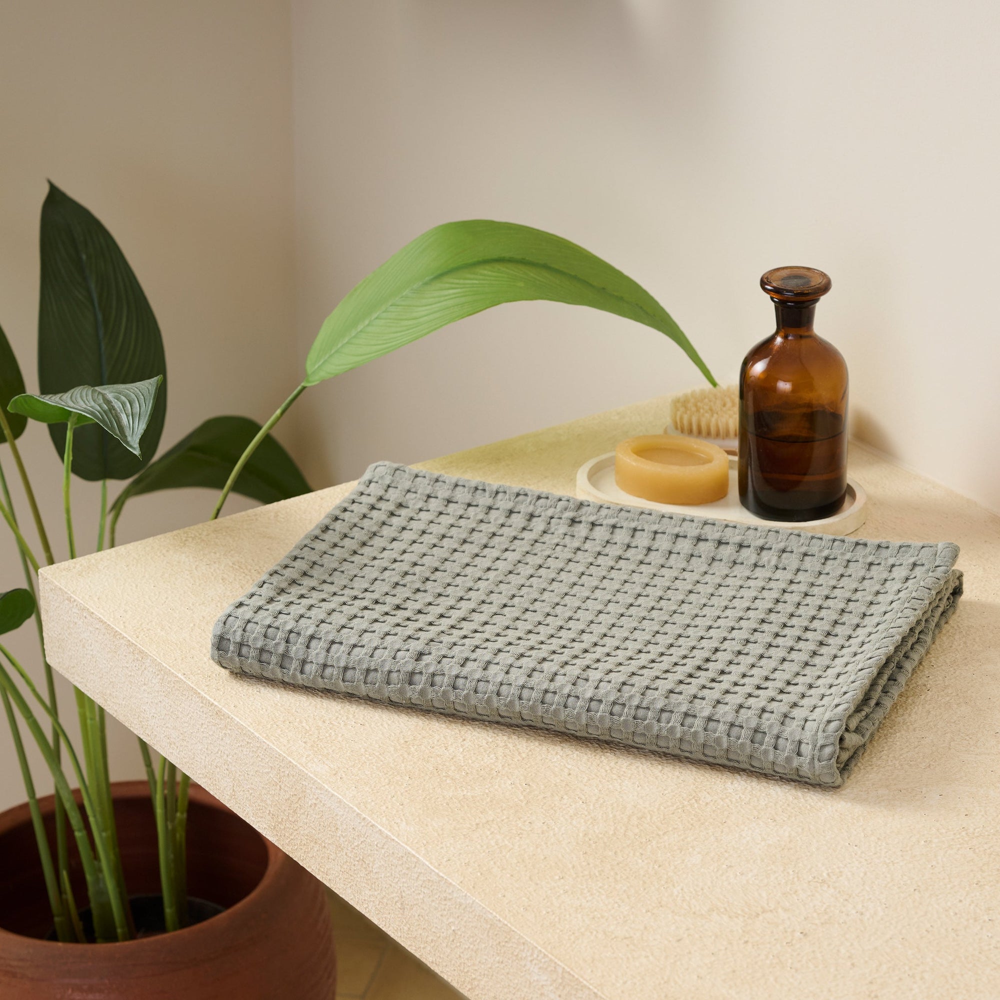 Mosaic | Cotton Bamboo | Waffle | XL Bath Towel