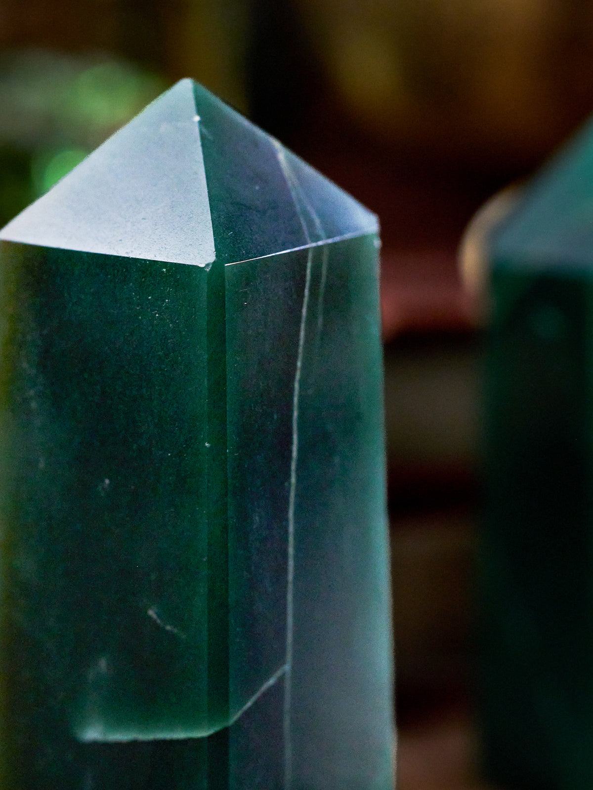 Semi-precious Gemstone - Green Jade Tower