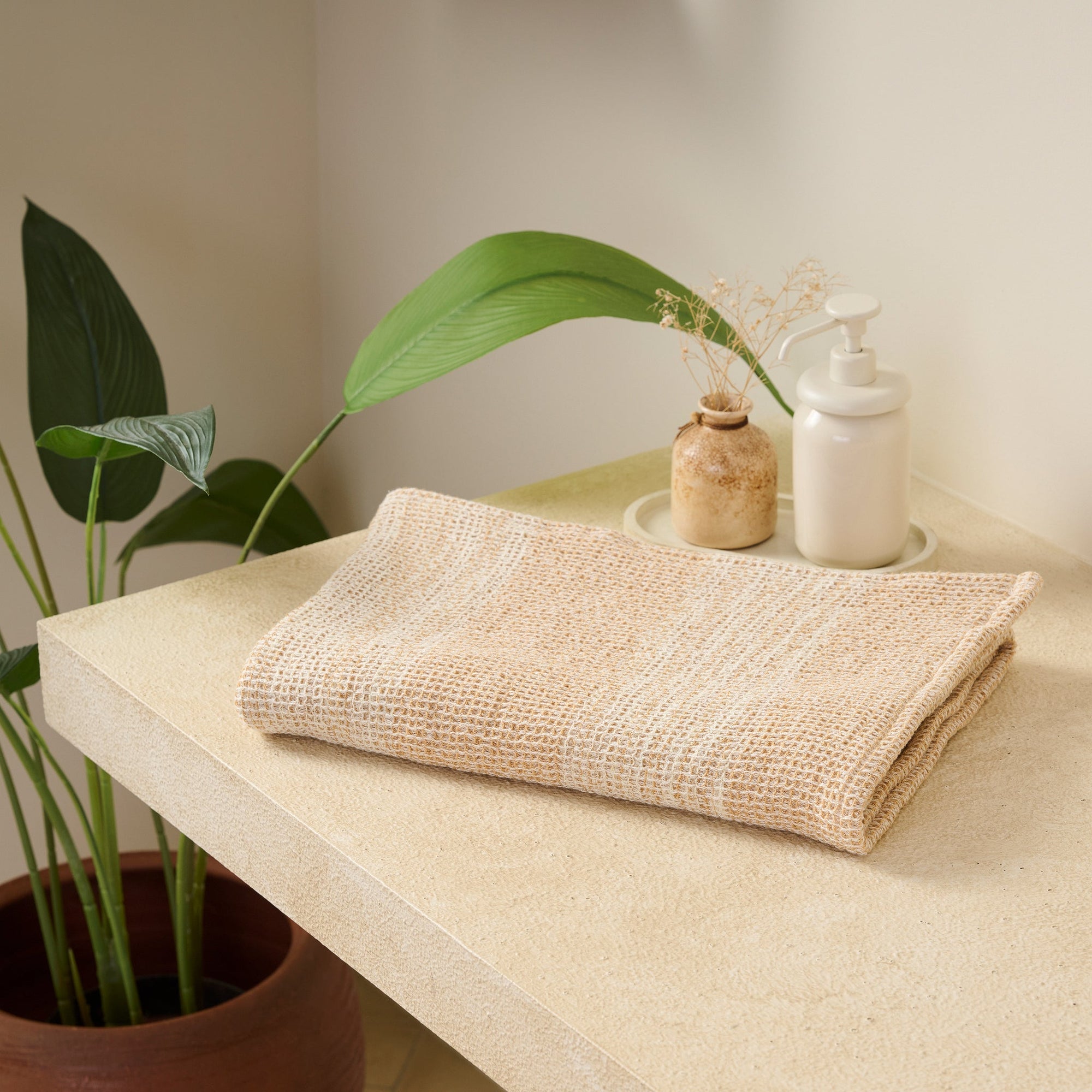 Aura | Cotton | Waffle Space Dyed | Bath Towel