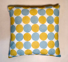 Polka Pot Reversiable Cotton Cushion Cover l Yellow & Blue