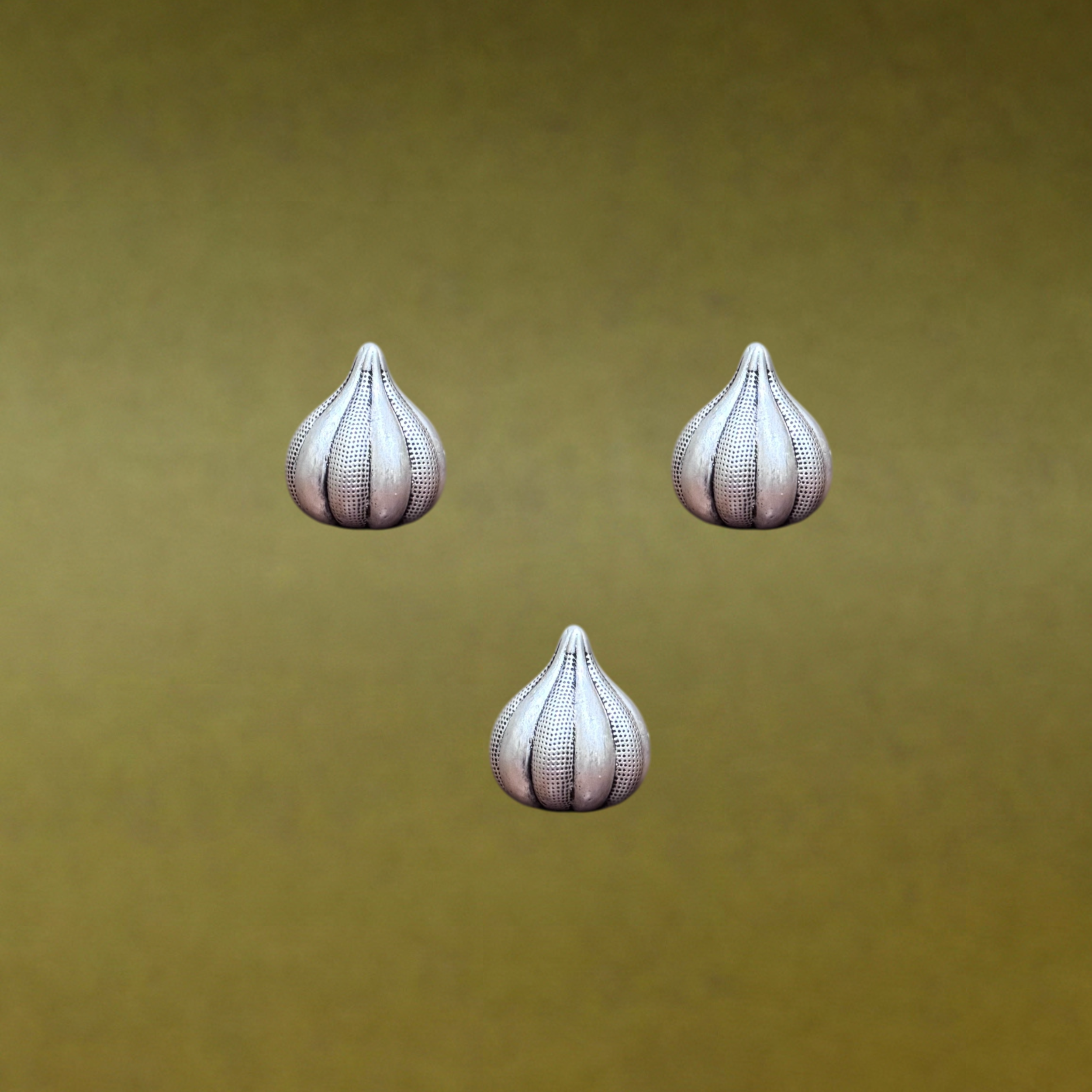 Set of Three Silver Modaks – Tranquil Blessings