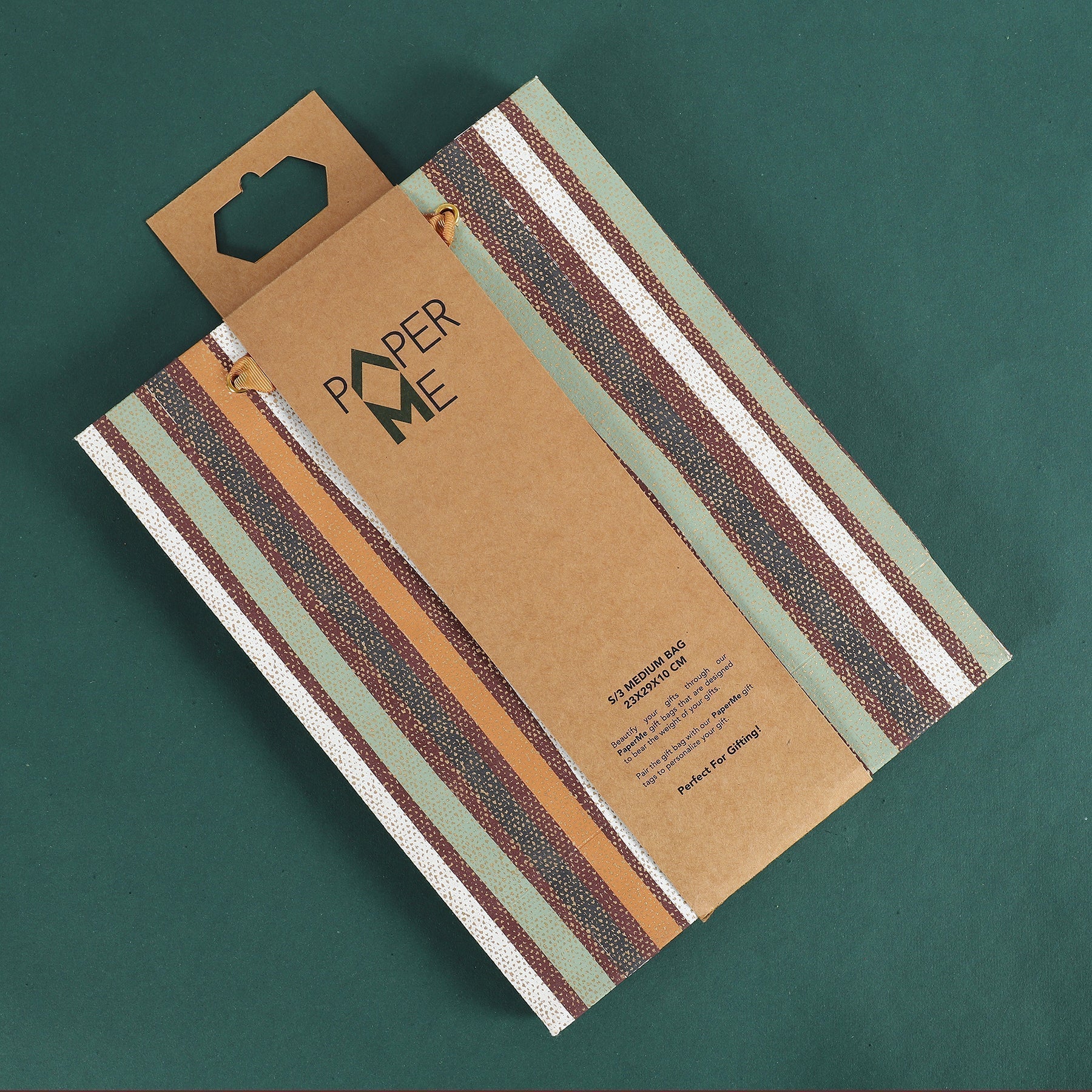 Brown Stripes Medium Bag