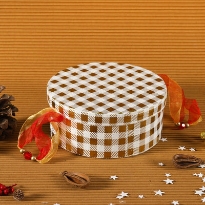 Shepherd Checks Round Gift Box