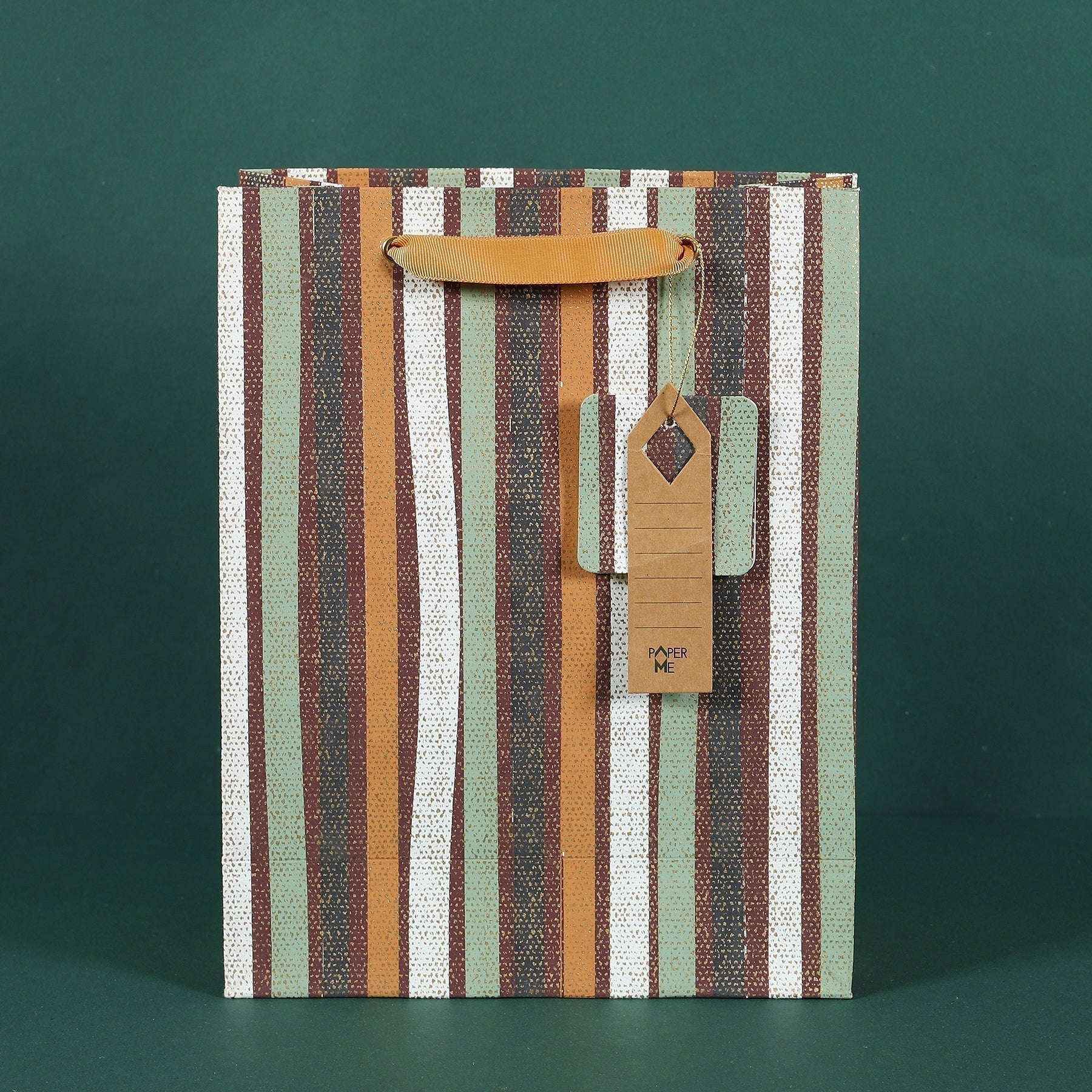Brown Stripes Medium Bag