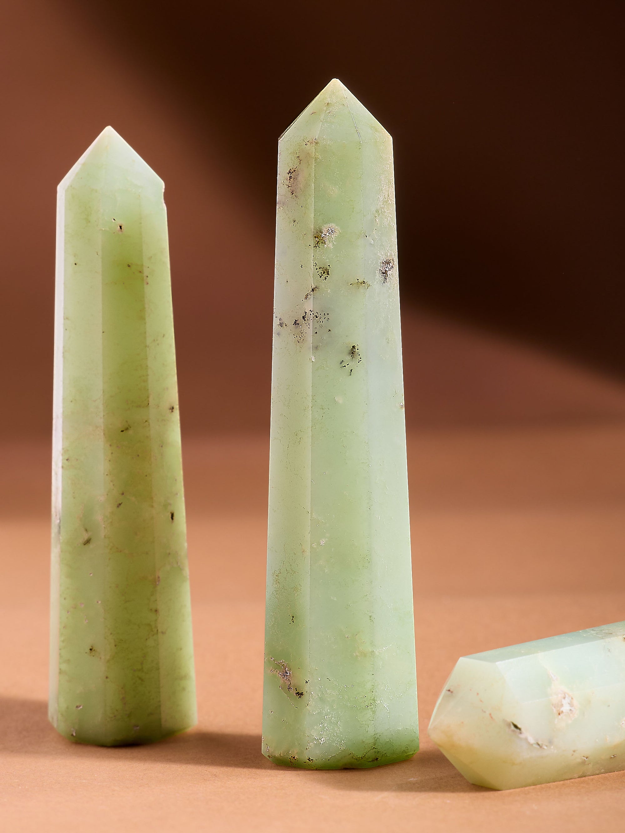 Semi-precious Gemstone - Chrysoprase Obelisk