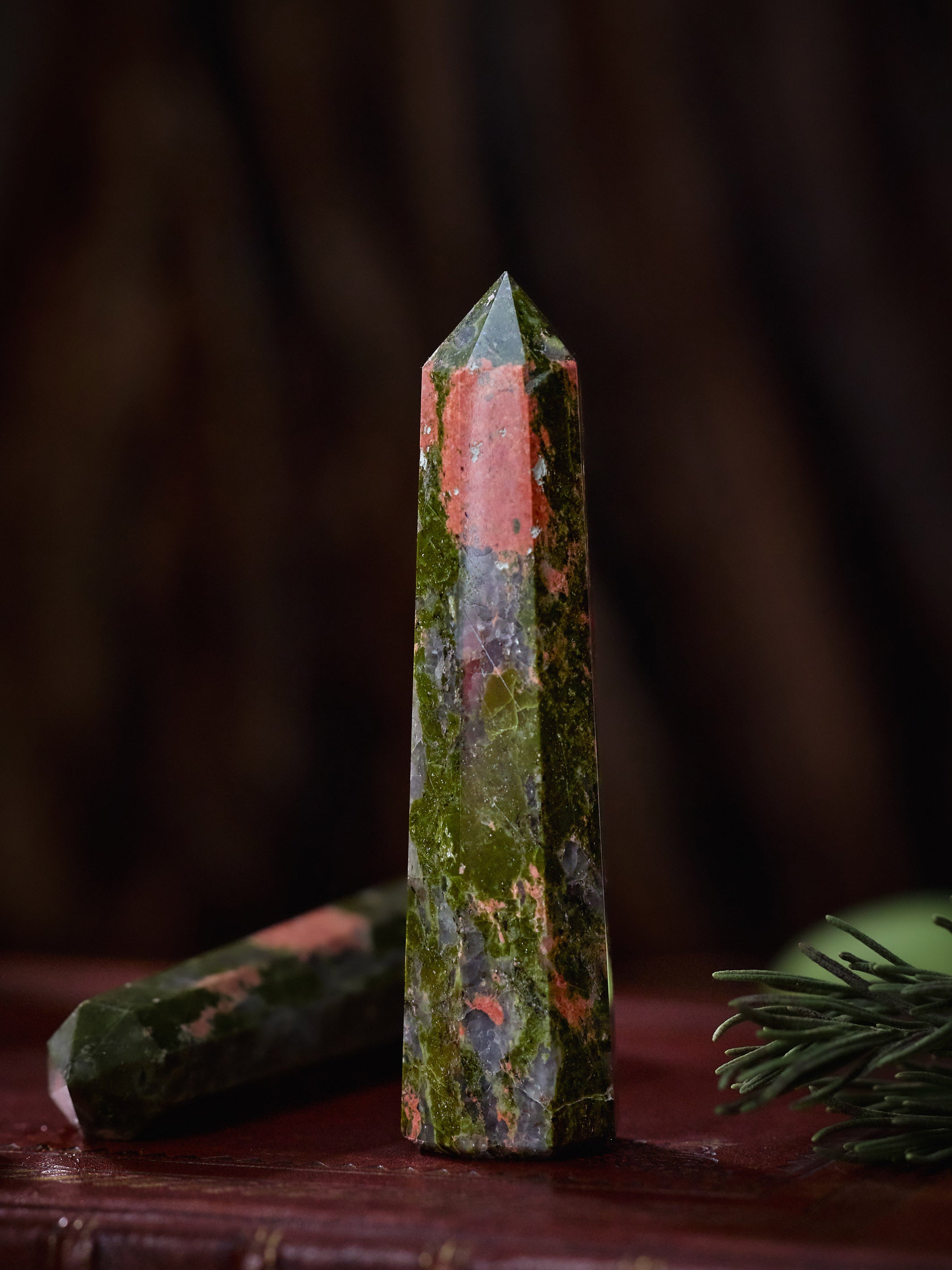 Semi-precious Gemstone - Unakite Tower