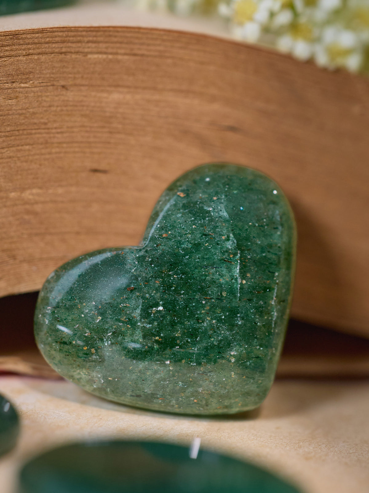 Semi-precious Stone - Moss Agate Heart
