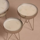 Stardust Silver Hammered Candle Urlis on a stand set of 3