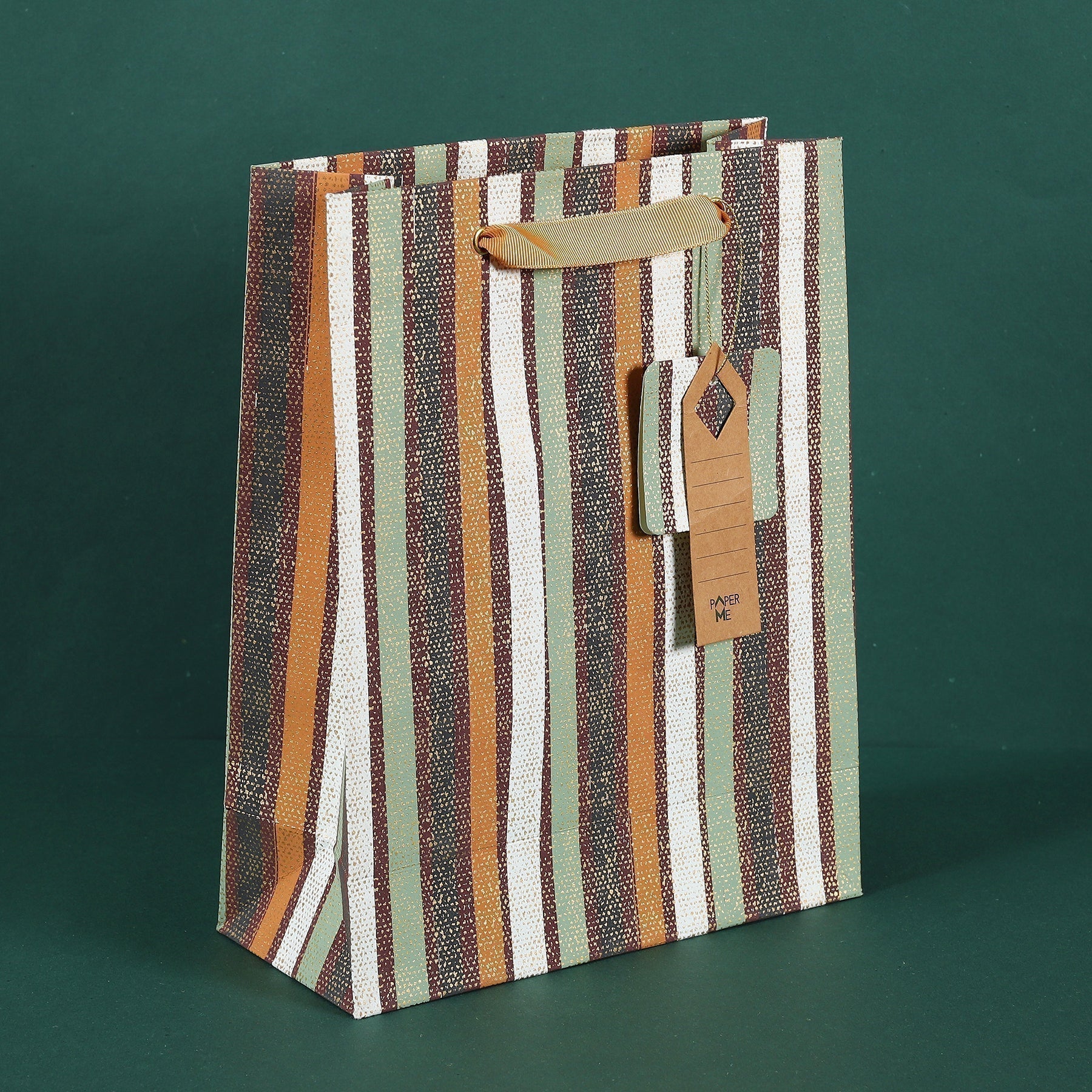 Brown Stripes Medium Bag