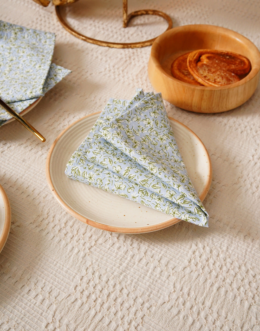 Set Of 6 - 12" Ditsy Floral Cotton Table Napkins