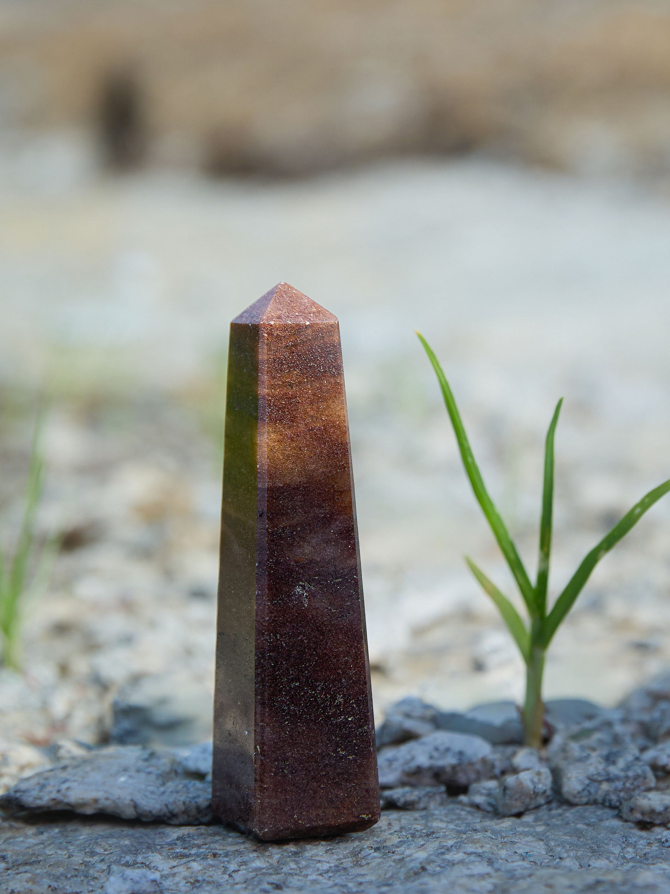 Gemstone Tower | Brown Jasper Obelisk