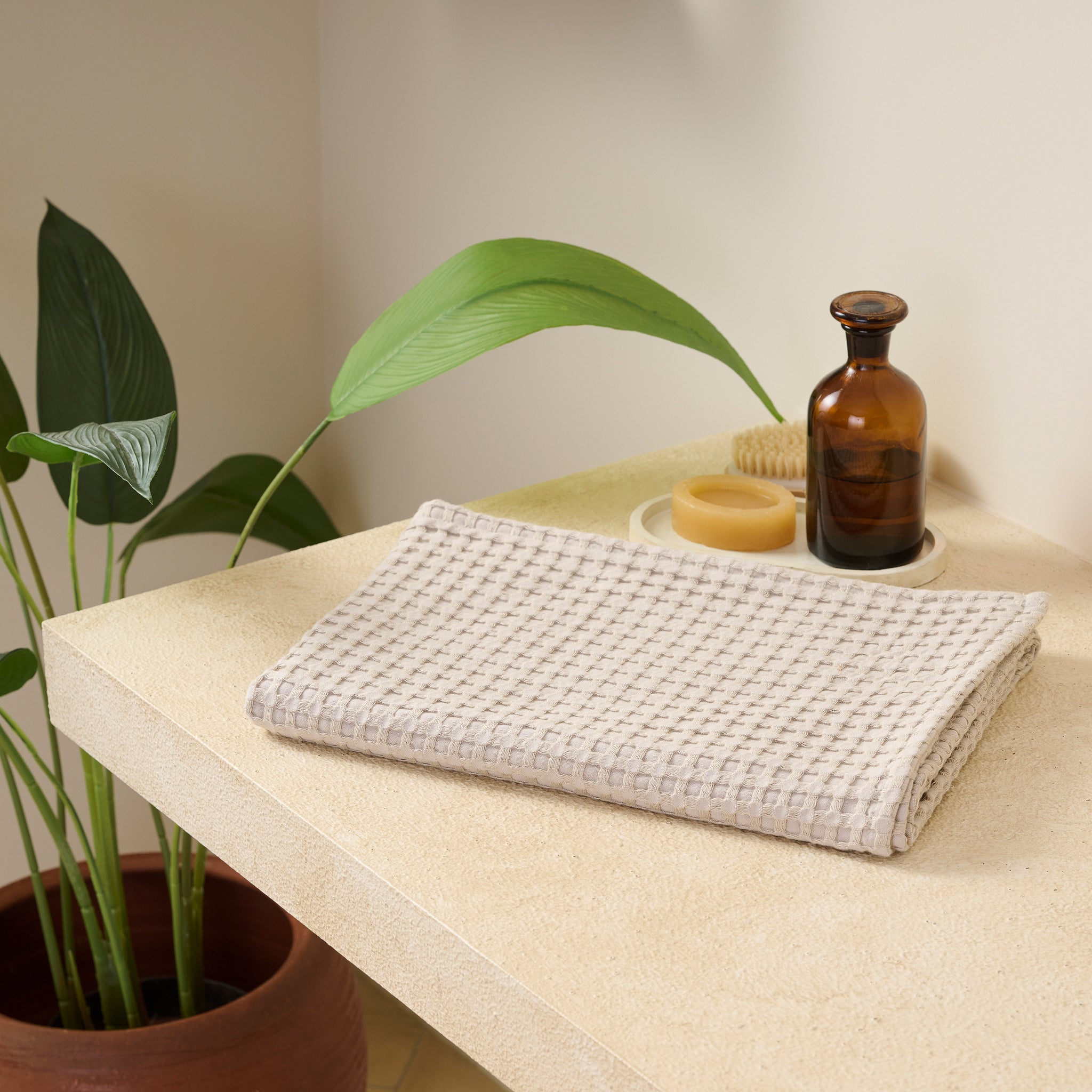 Mosaic | Cotton Bamboo | Waffle | XL Bath Towel