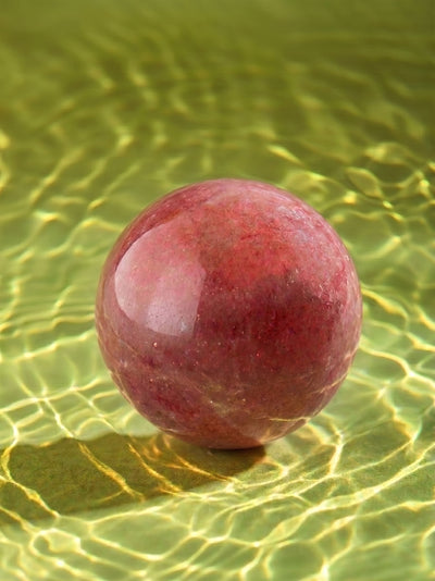 Semi-precious Gemstone - Strawberry Quartz Sphere