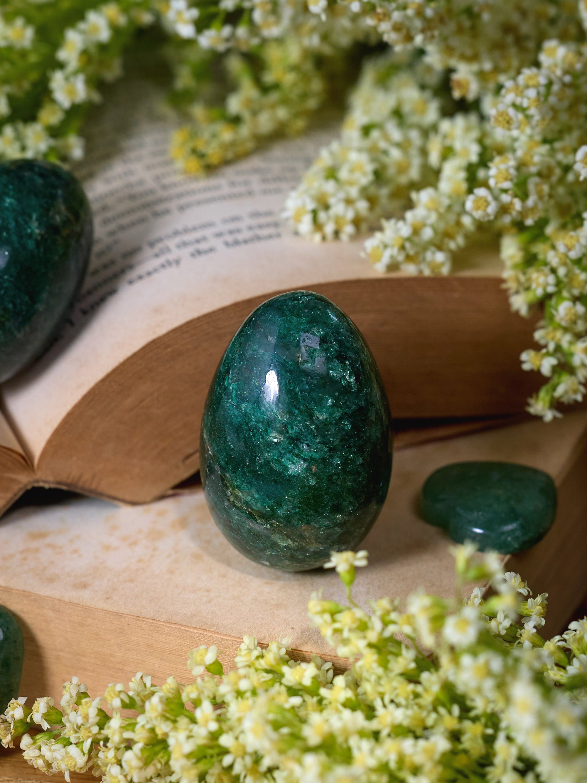 Semi-precious Stone - Moss Agate Egg