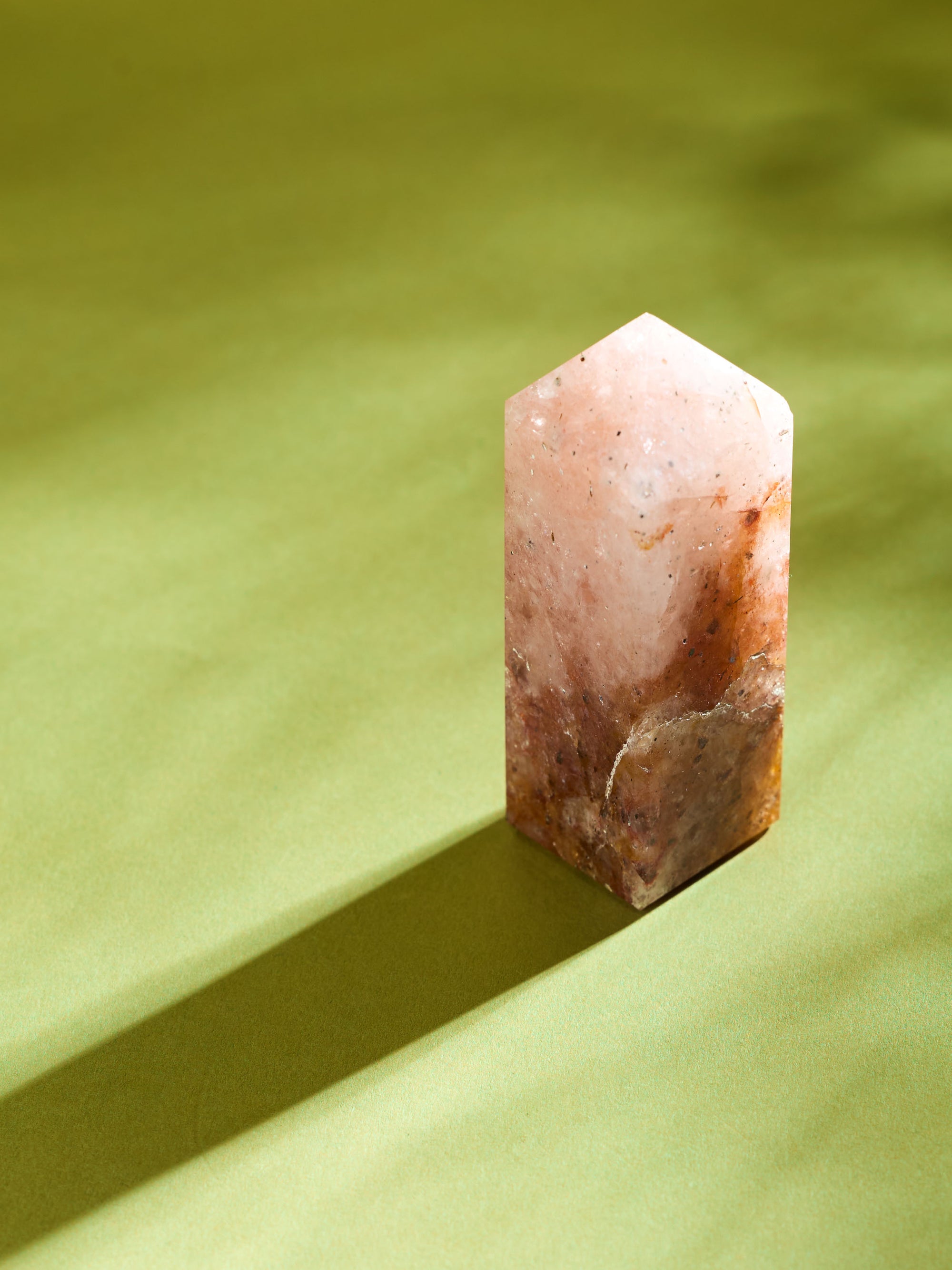 Semi-precious Gemstone - Strawberry Quartz Tower