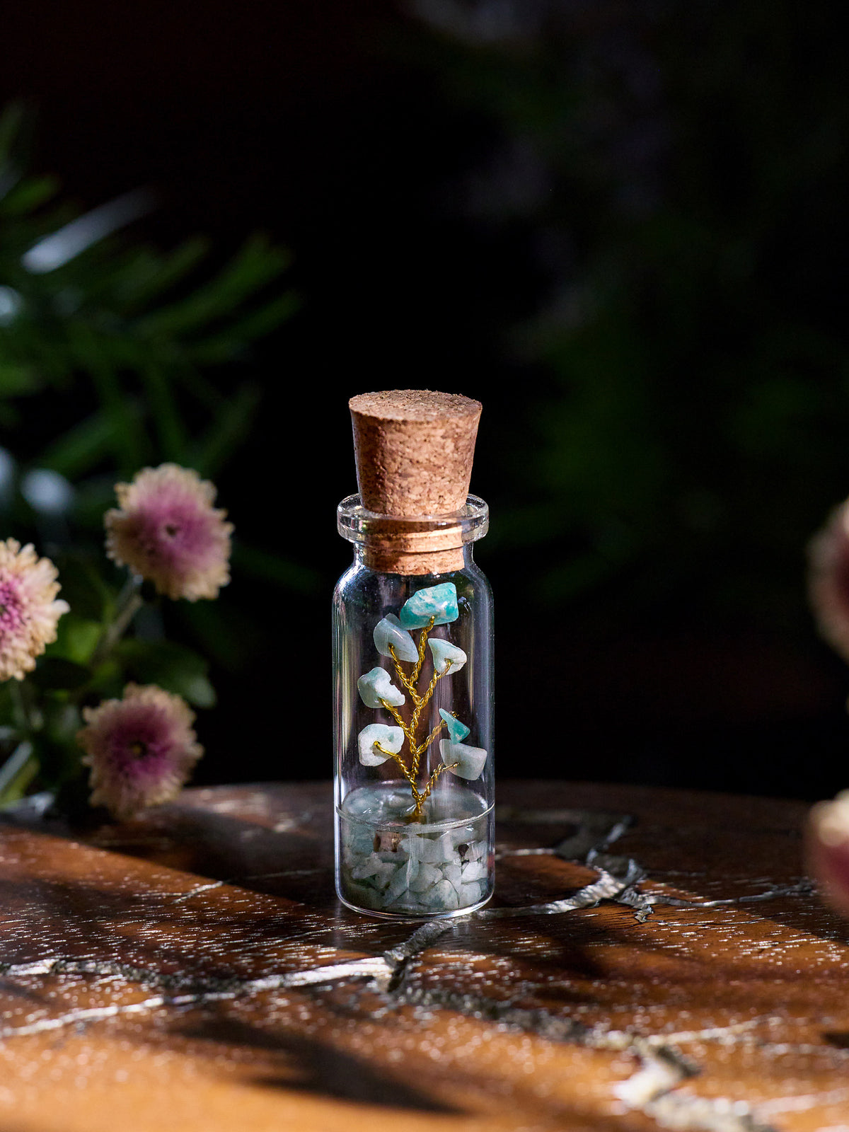 Semi-precious Gemstone - Amazonite Bottle Tree - Set of 2