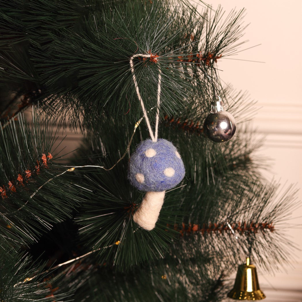 Christmas Hanging Felt Ornaments (Elf and Mushrooms)