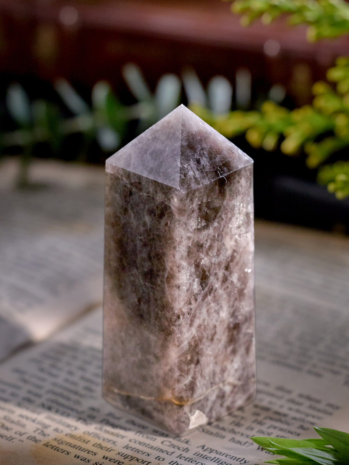 Semi-precious Stone - Smoky Quartz Tower (Dark)
