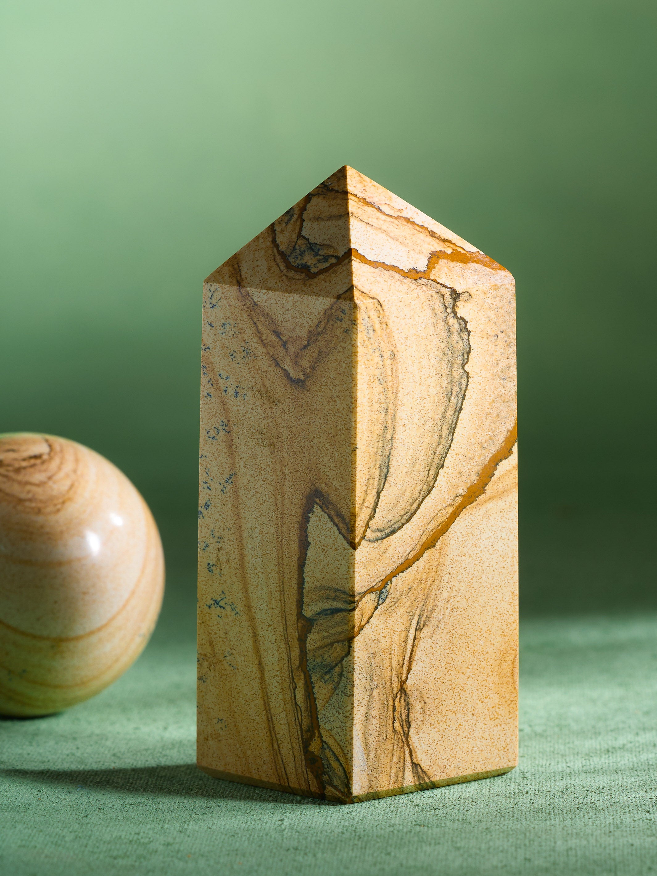 Semi-precious Gemstone - Picture Jasper Tower