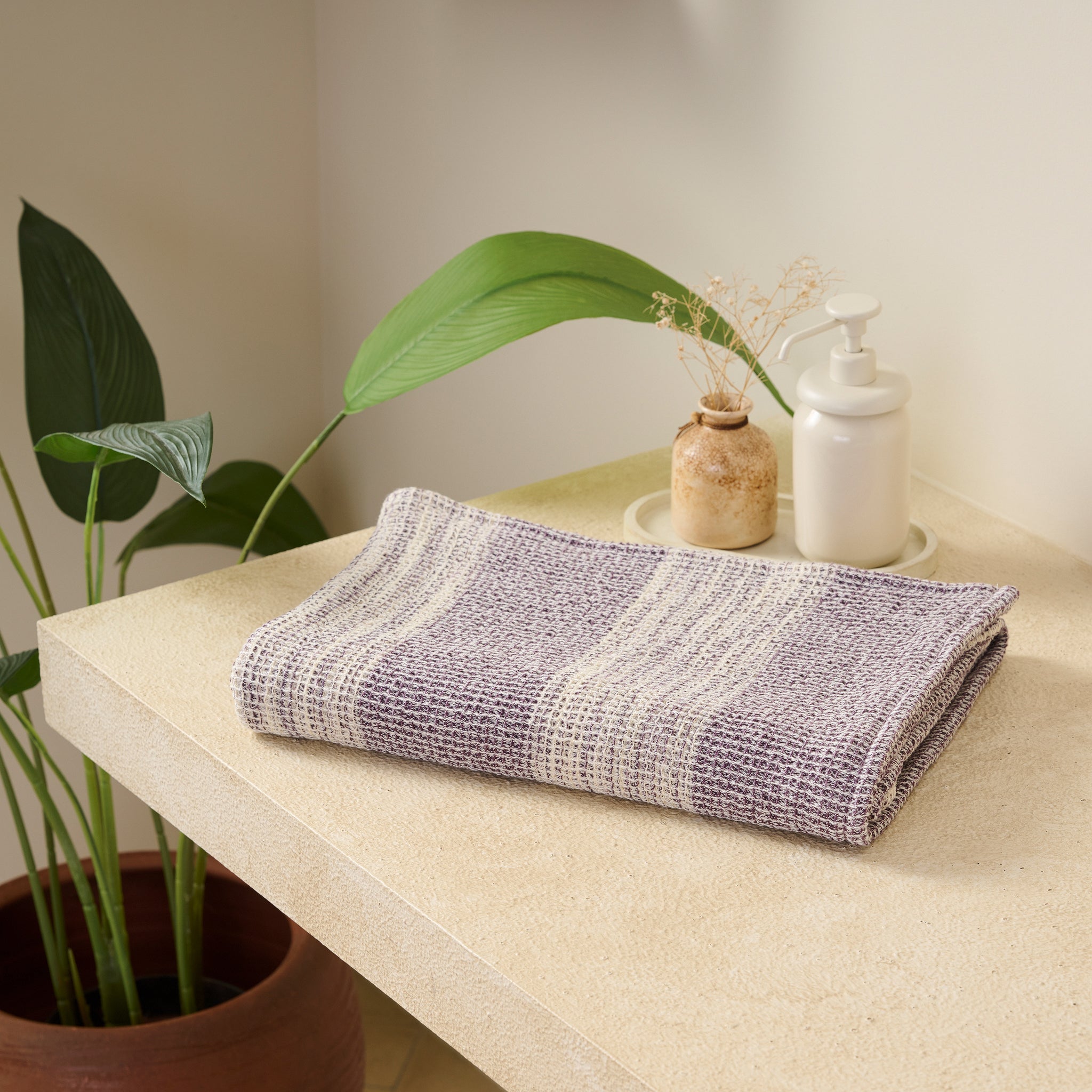 Aura | Cotton | Waffle Space Dyed | Bath Towel