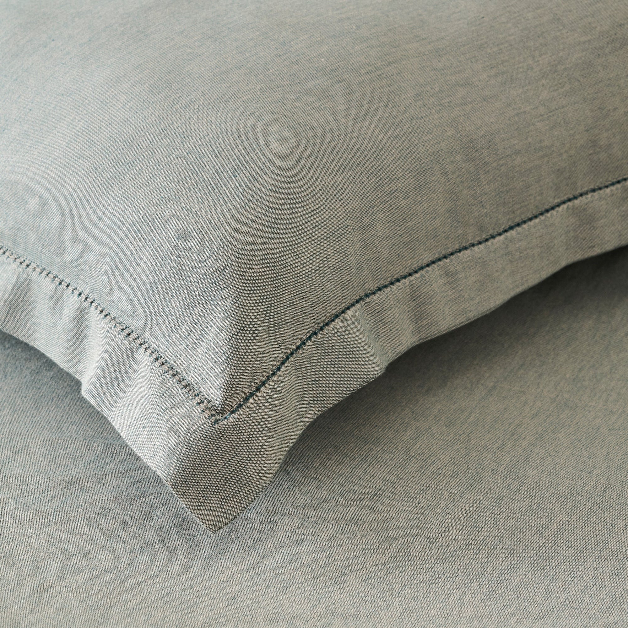 Teal Glaze | Cotton Bamboo | Chambray | Bedsheet