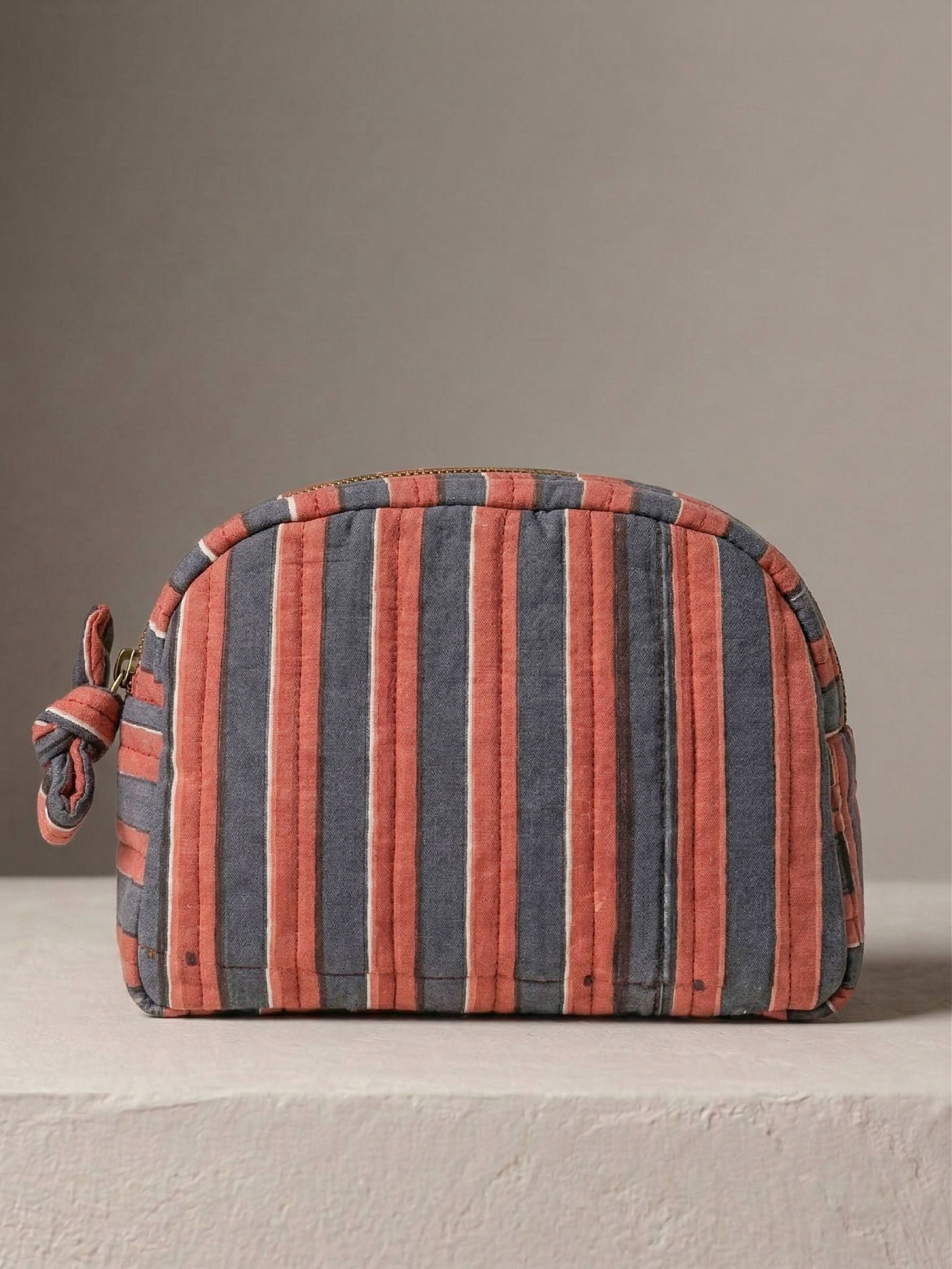 Sustainable Quilted Cotton Travel Pouch Set | Green Checks Classic Organiser Set