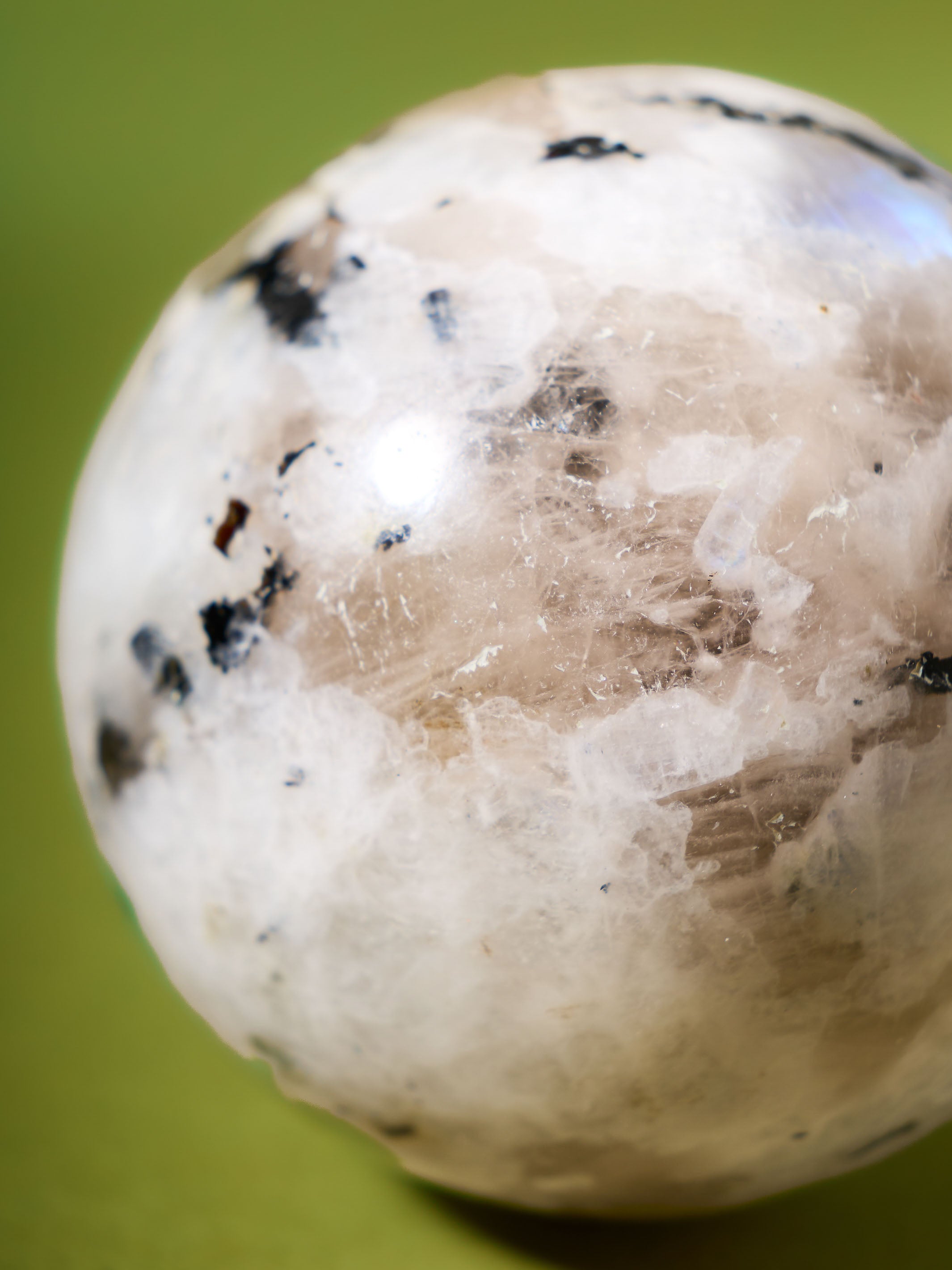 Semi-precious Gemstone - Rainbow Moonstone Sphere