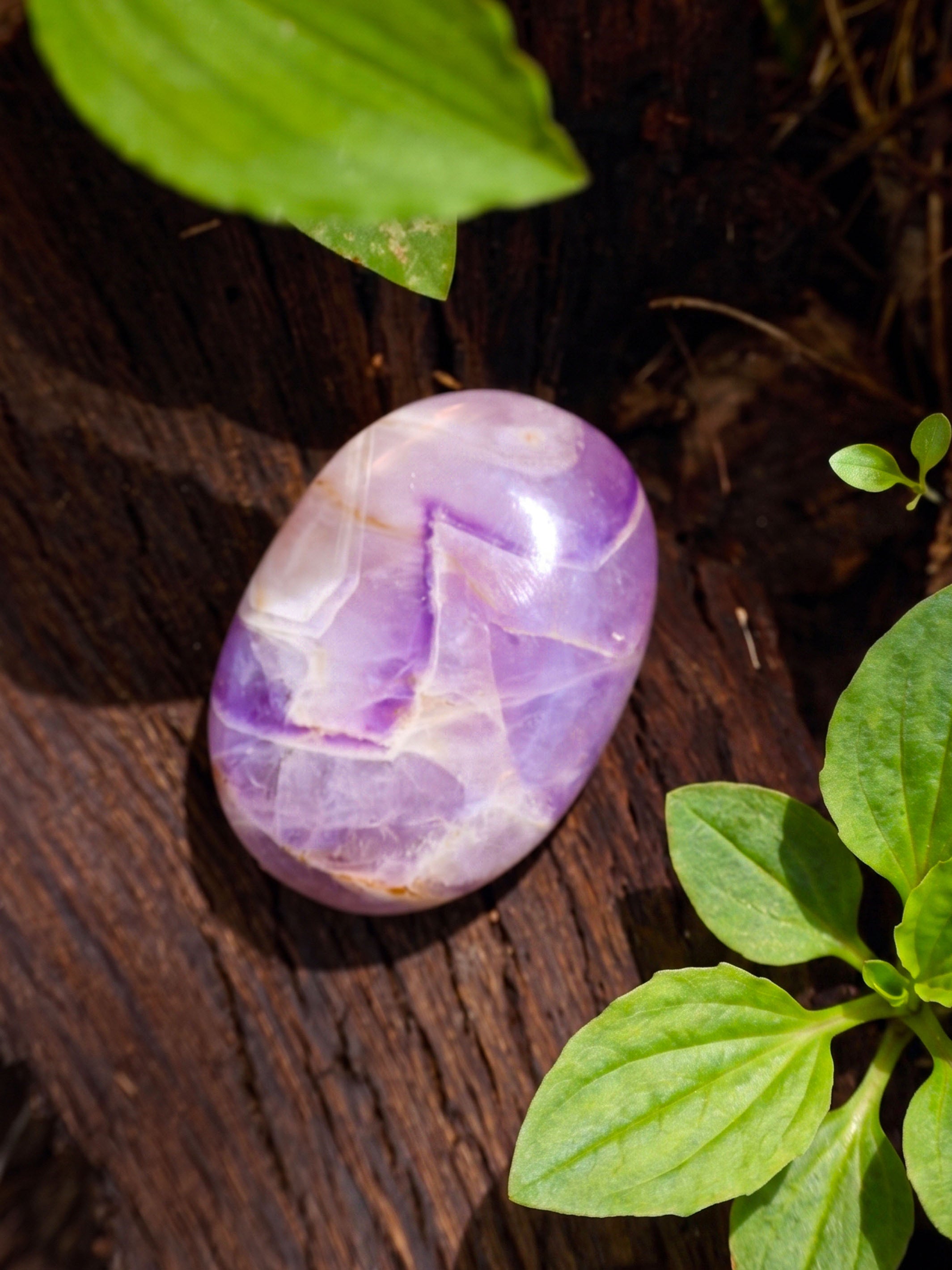 Semi-precious Gemstone - Amethyst Palm Stones