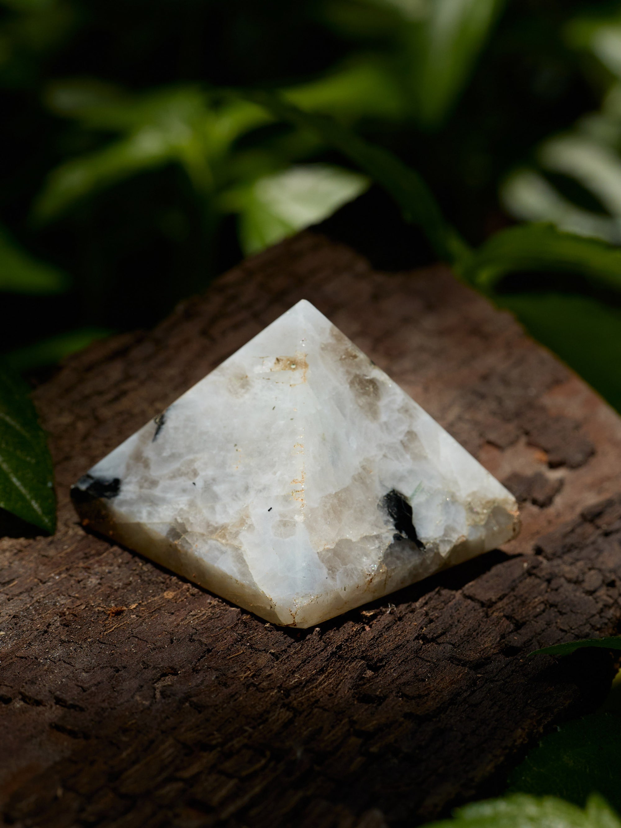 Semi-precious Gemstone - Rainbow Moonstone Pyramid