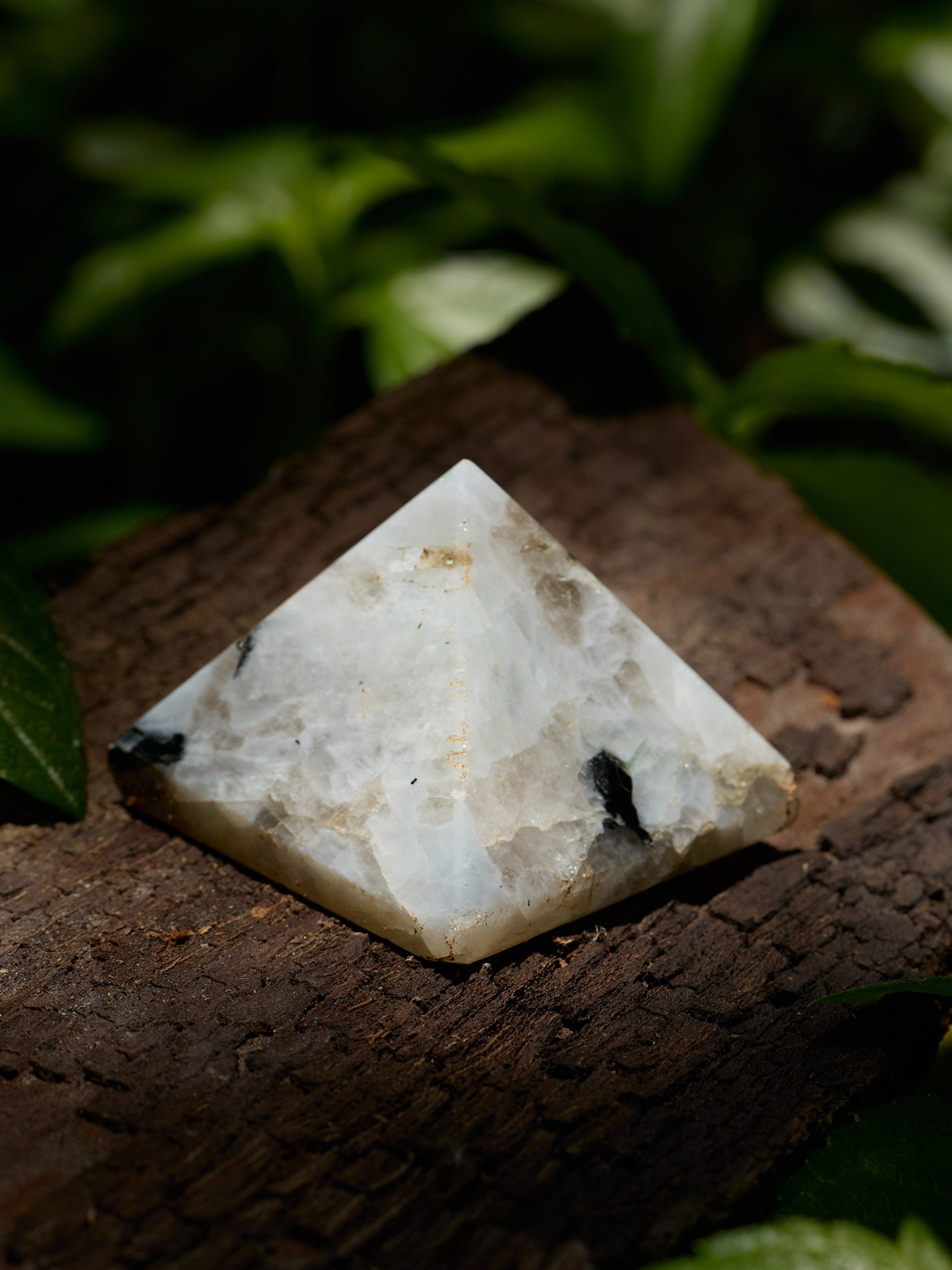 Semi-precious Gemstone - Rainbow Moonstone Pyramid
