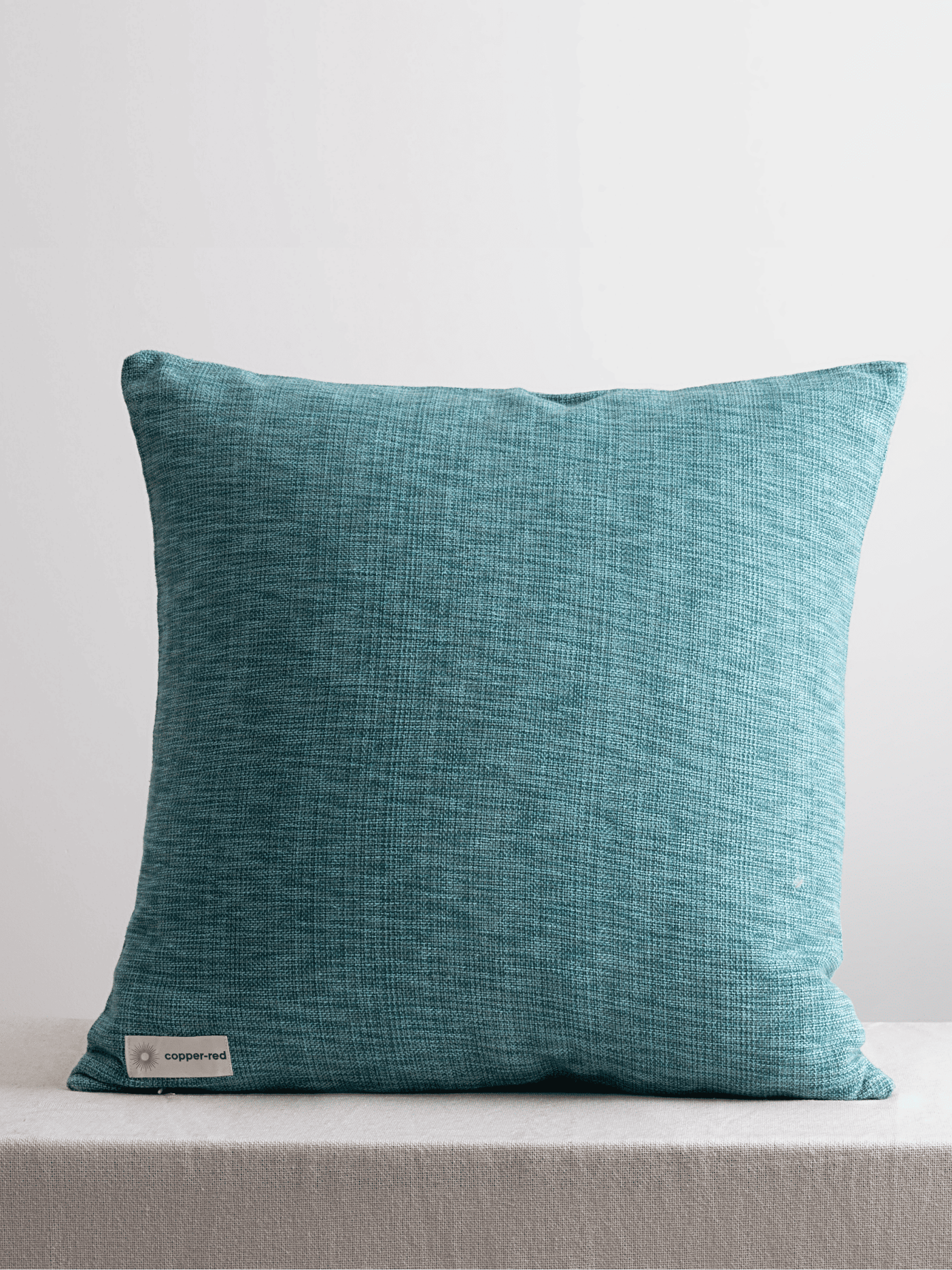 Marbella Textured Teal Cotton Cushion Cover