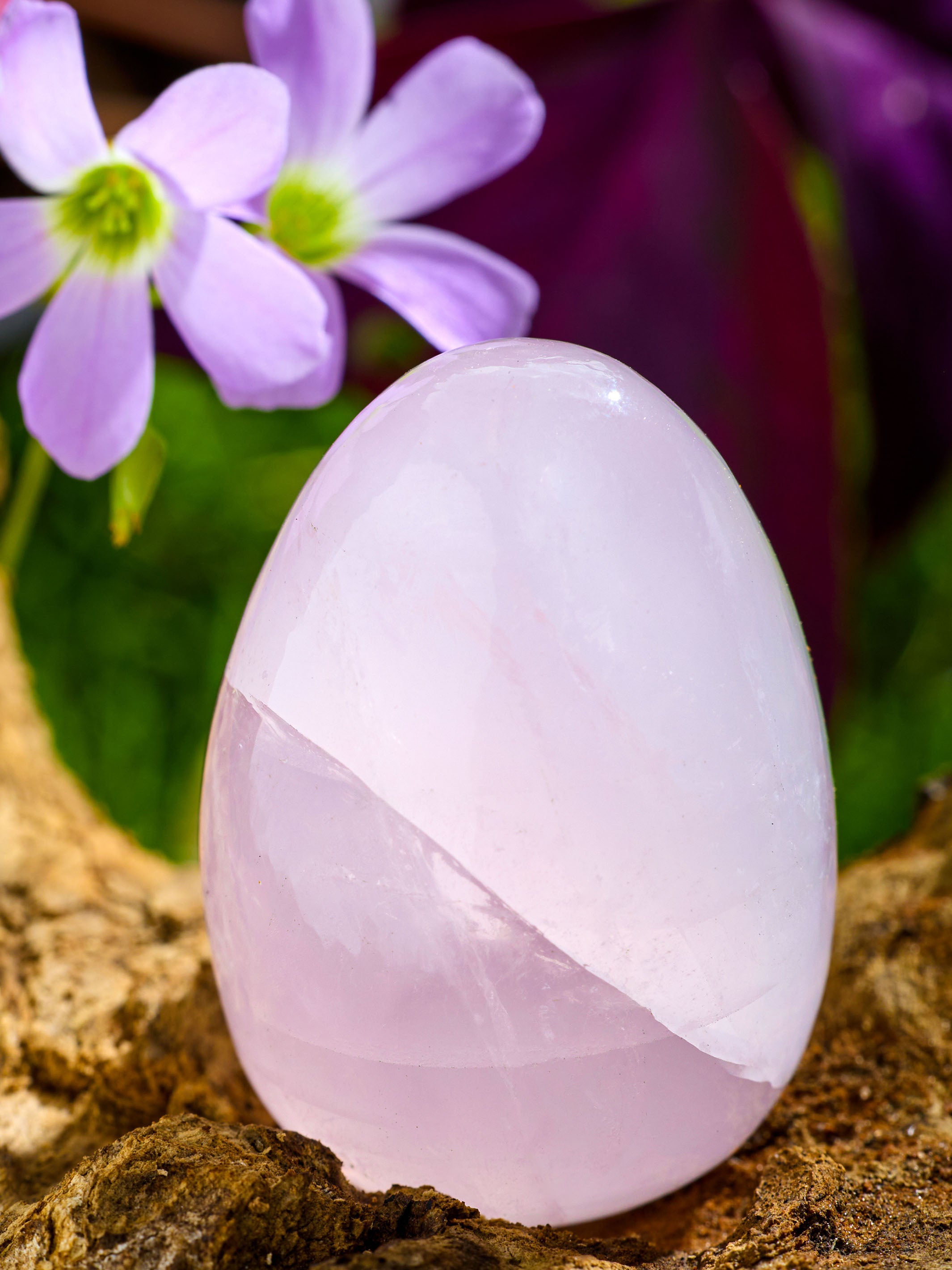 Semi-precious Gemstone - Rose Quartz Egg
