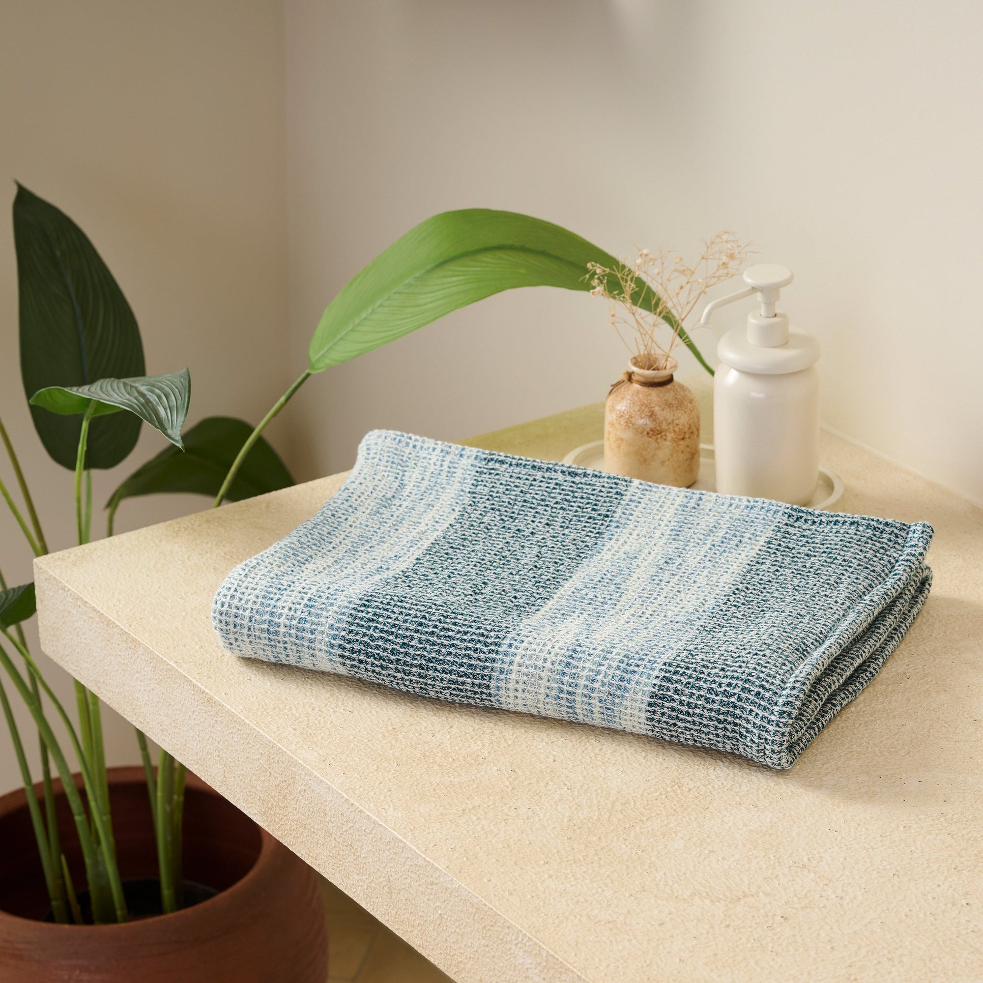 Aura | Cotton | Waffle Space Dyed | Bath Towel