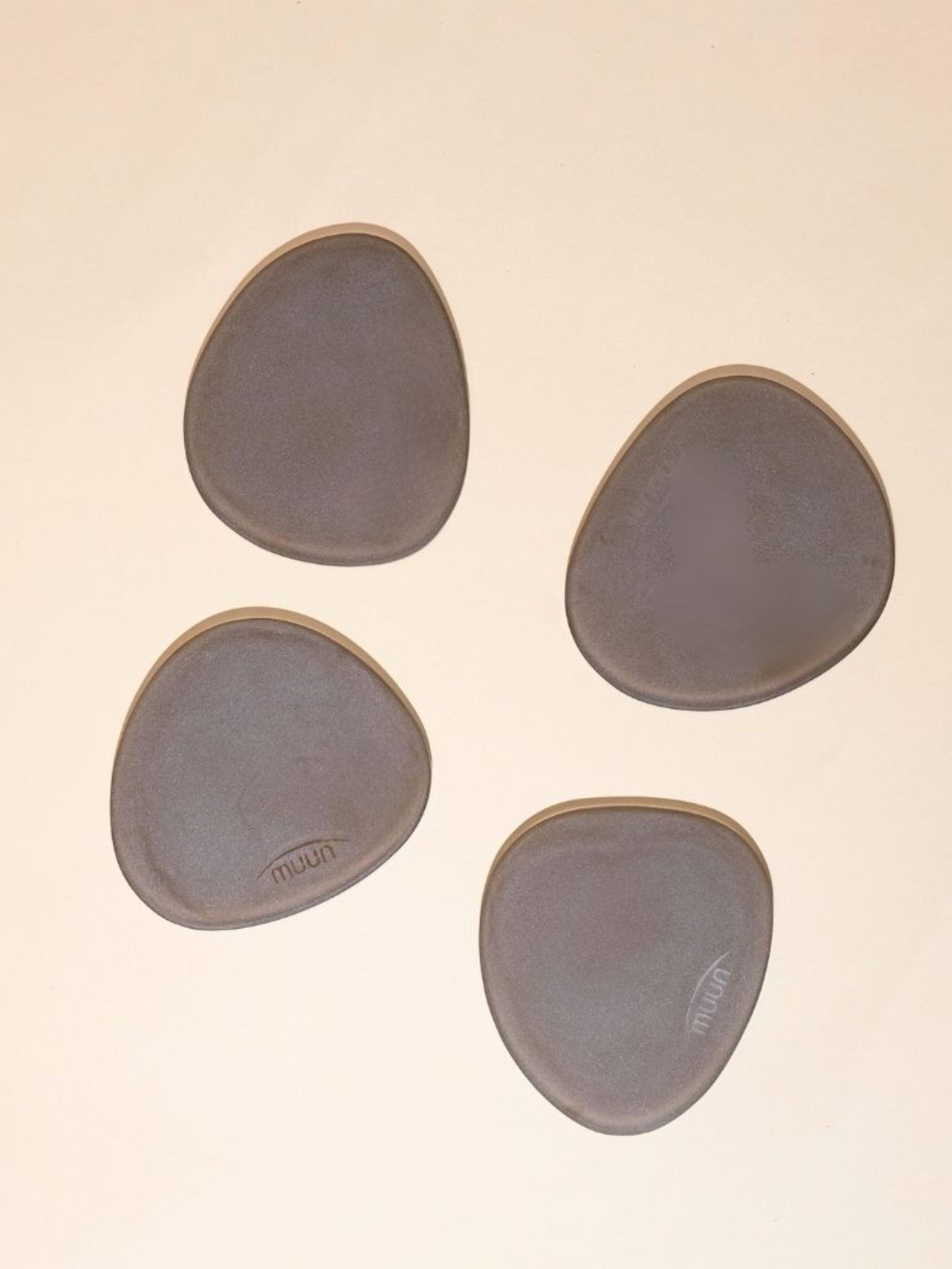 Brown Frosted Glass Coasters Set of 4