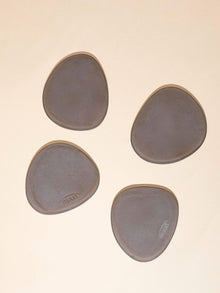 Brown Frosted Glass Coasters Set of 4