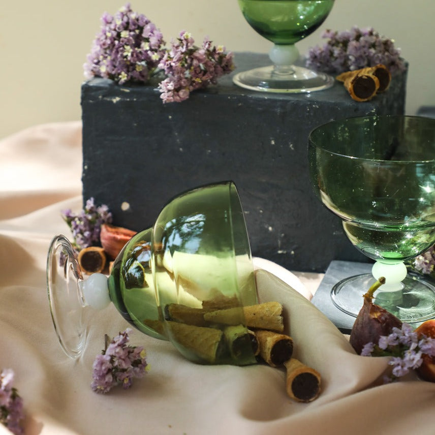 Green Goblet Bowl (set of 4)