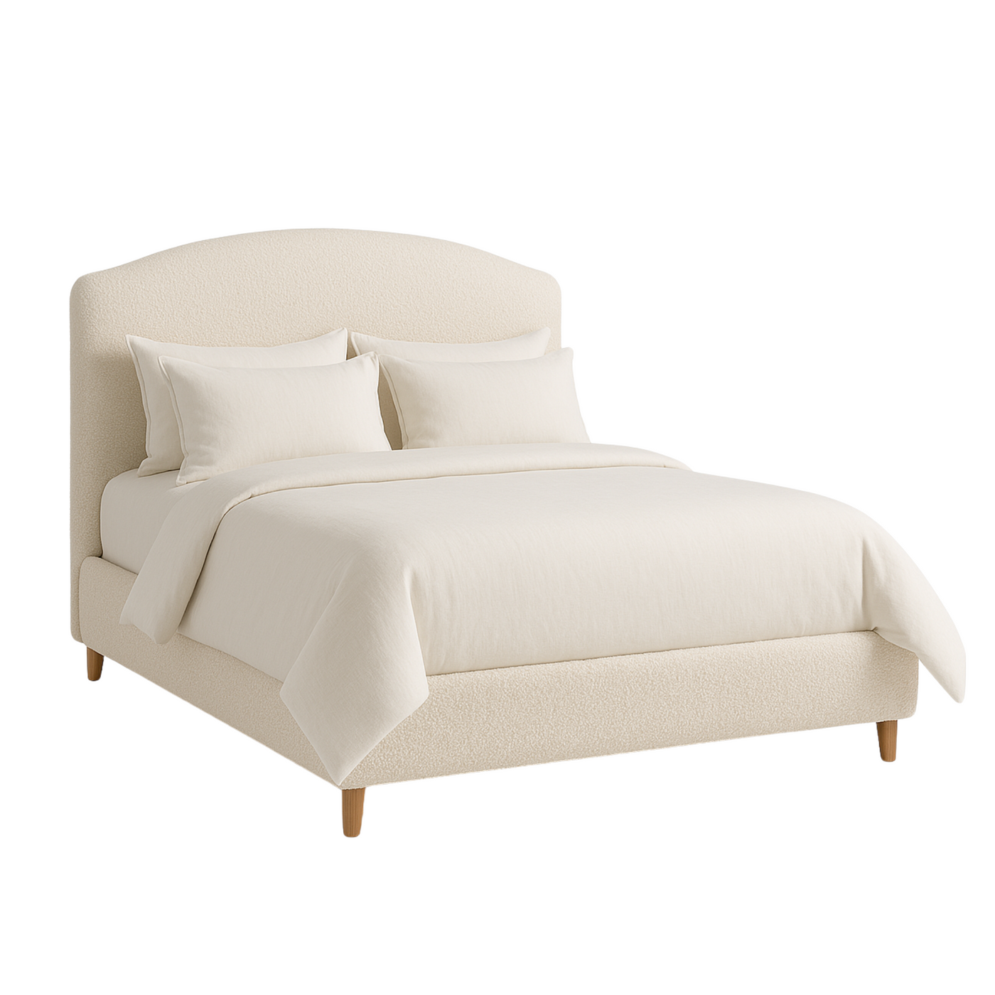 Rochelle Upholstered Bouclé Bed