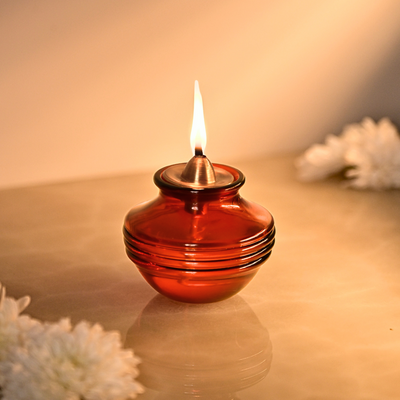 Muun Gift Box - Kalash Oil Lamp + Short Bell + Chandan Kalash