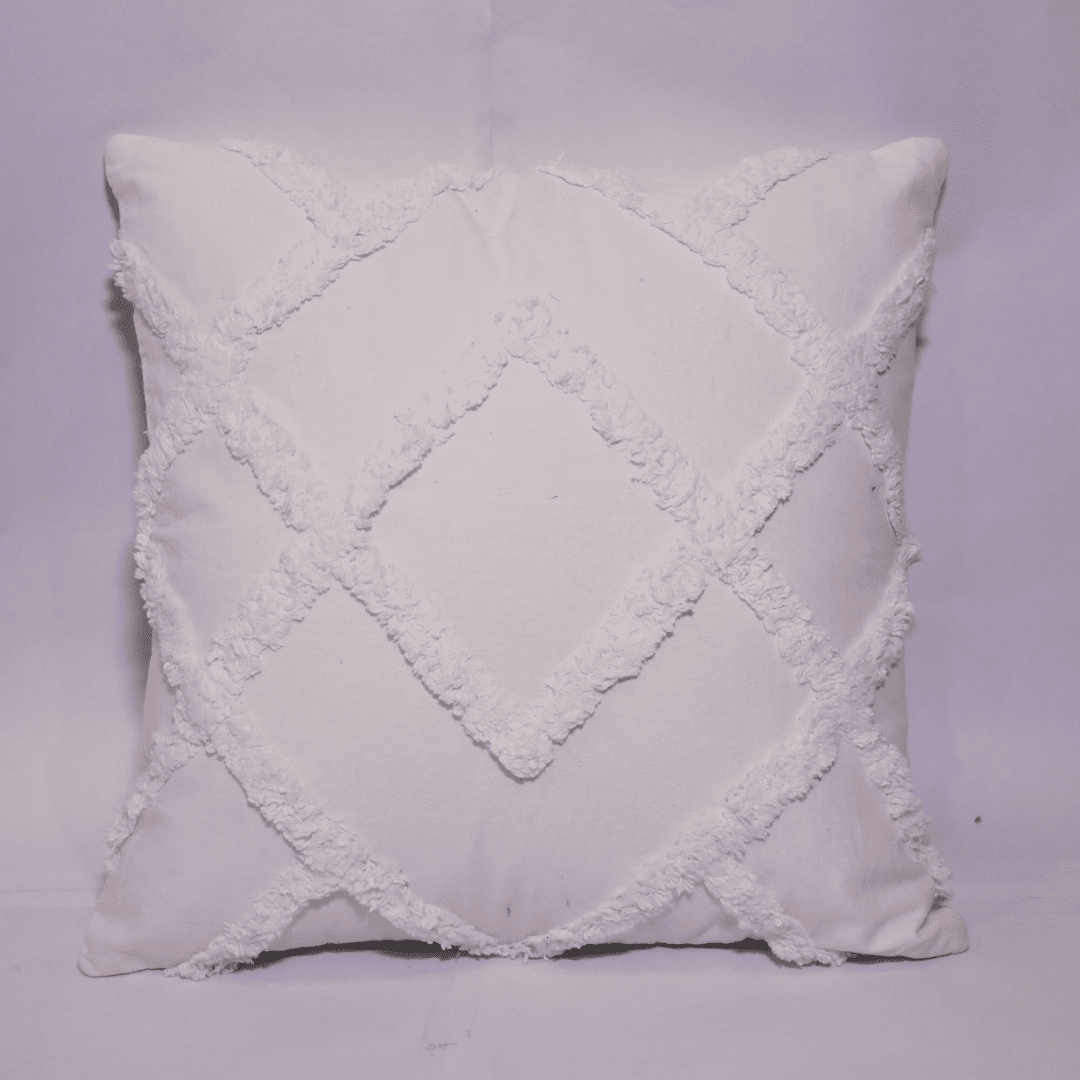 Diamond Ivory Tufted Cushion Cover - Set of 5